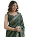 Vasthrlay Georgette Bandhani Unstitched Purple Saree