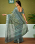 Vasthrlay Womens Cotton Printed Brown Saree