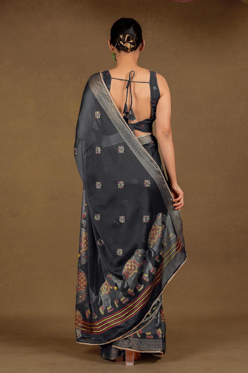 Vasthrlay Fashion Chiffon Georgette Printed Ethnic Wear