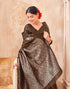 Vasthrlay Kanjivaram Jacquard Unstitched Mustard Saree