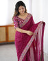 Vasthrlay Georgette Embroidery Mustard Mustard Yellow Saree