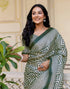 Vasthrlay Womens Printed Unstitched Maroon Saree