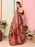 VasthrlayKanjivaram Banarasi Unstitched Mustard Free Ethnic Wear