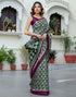 Vasthrlay Womens Printed Unstitched Maroon Saree