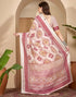 Vasthrlay Womens Printed Unstitched Purple Saree
