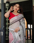 Vasthrlay Handwoven Printed Tasselled Saree