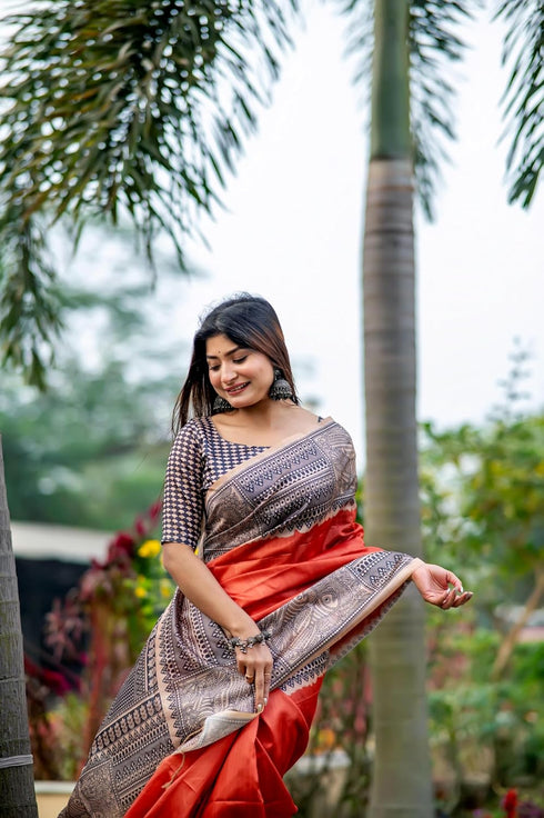 Vasthrlay Tussar Saree Ghicha