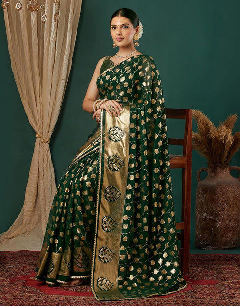Vasthrlay Georgette Printed Unstitched Maroon Saree