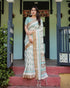 Vasthrlay Handwoven Printed Tasselled Saree