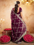 Vasthrlay Scalloped Embroidery Unstitched Light Green Saree