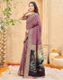 Vasthrlay Womens Weaving Unstitched Maroon Saree