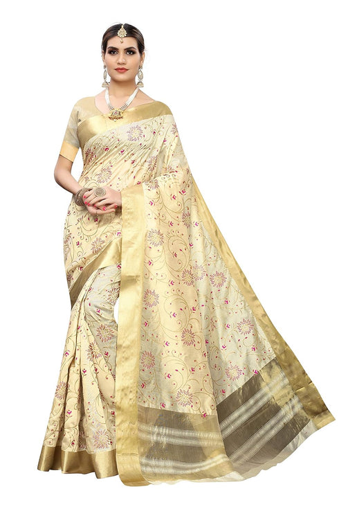 Vasthrlay Kerala Crismistmas Free Size Off White Ethnic Wear