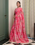Vasthrlay Womens Printed Unstitched White Saree