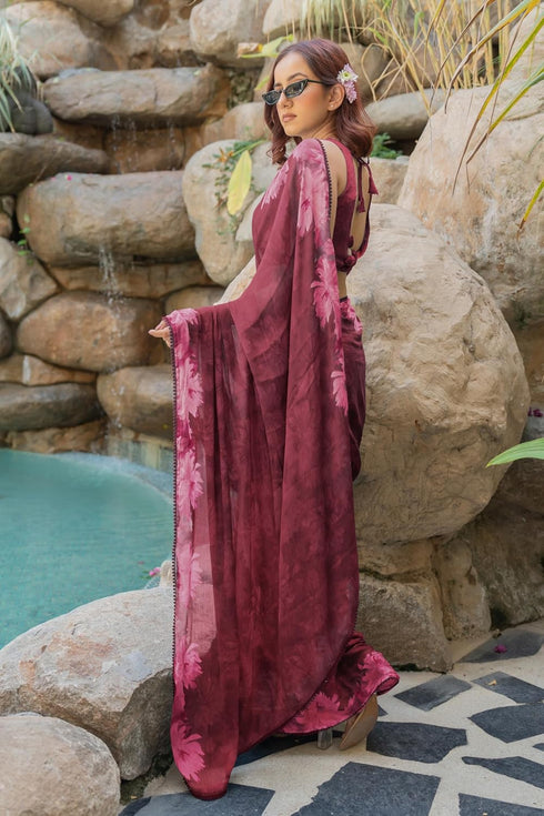 Vasthrlay Fashion Chiffon Printed Ethnic Wear