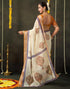 Vasthrlay Special Printed Unstitched Beige Saree