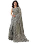 Vasthrlay Chanderi Printed Unstitched Off White Saree