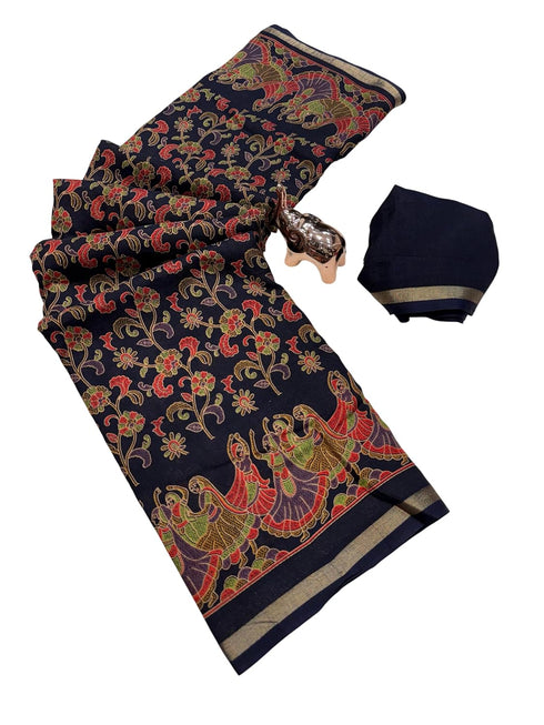 Vasthrlay Tussar Kalamkari Designer
