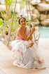 Vasthrlay Fashion Organza Printed White Ethnic Wear