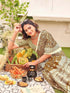Vasthrlay Womens Printed Unstitched Dusty Pink Saree