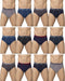 Dixcy Scott Plain/Solid Assorted Cotton Men's Briefs/Underwear - Pack of 12 (#Replay-Brief-85 CM) (Color & Prints May Vary)