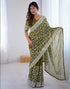Vasthrlay Georgette Embroidery Unstitched Maroon Saree