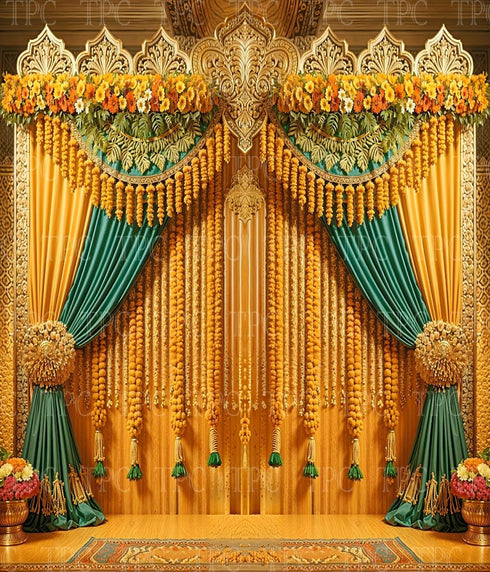 Ganpati Decoration Digital Background