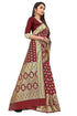 Vasthrlay Maroon Woven Kanjivaram Blend Saree