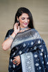 Vasthrlay Silver Banarasi Saree
