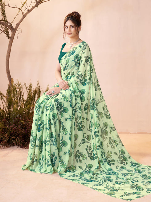 Vasthrlay Georgette Printed Saree