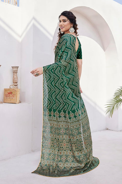 Vasthrlay Fashion Georgette Sequins Navy Ethnic Wear