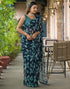 Vasthrlay Chiffon Bandhani Unstitched Olive Green Saree