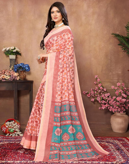 Vasthrlay Woven Linen Az Ys Colorful Vedanshi Parent Pista Ethnic Wear
