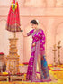 Vasthrlay Weaving Paithani Maroon And Golden Border Saree With Unstitched Blouse Piece