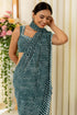 Vasthrlay Fashion Georgette Stripes Navy Ethnic Wear