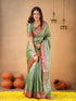 Vasthrlay Handloom Unstitched Beigered Ethnic Wear