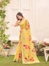 Vasthrlay Womens Printed Unstitched Light Green Saree