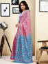 Vasthrlay Womens Printed Unstitched White Saree