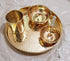 Hammered Brass Solid Dinner Thali Set -5 Pieces