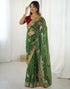 Vasthrlay Georgette Embroidery Unstitched Red Saree