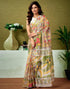 Vasthrlay Chanderi Printed Unstitched Blue Saree
