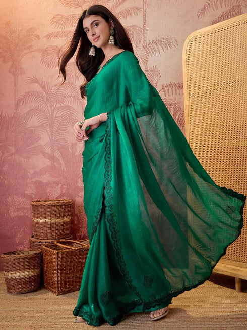 Vasthrlay Scalloped Unstitched Designer Mt Ethnic Wear
