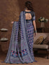 Vasthrlay Weaving Printed Unstitched Dusty Pink Saree