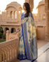 Vasthrlay Banglori Printed Unstitched Peach Saree
