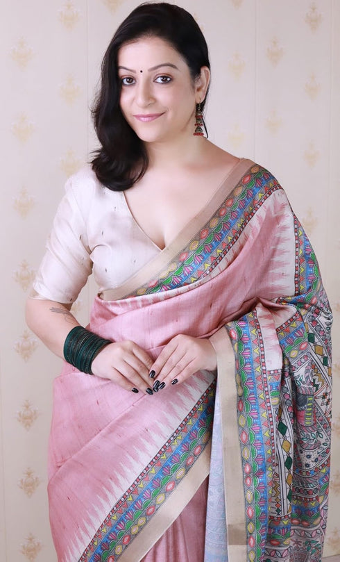 Vasthrlay Printed Unstitched Lavender Ethnic Wear