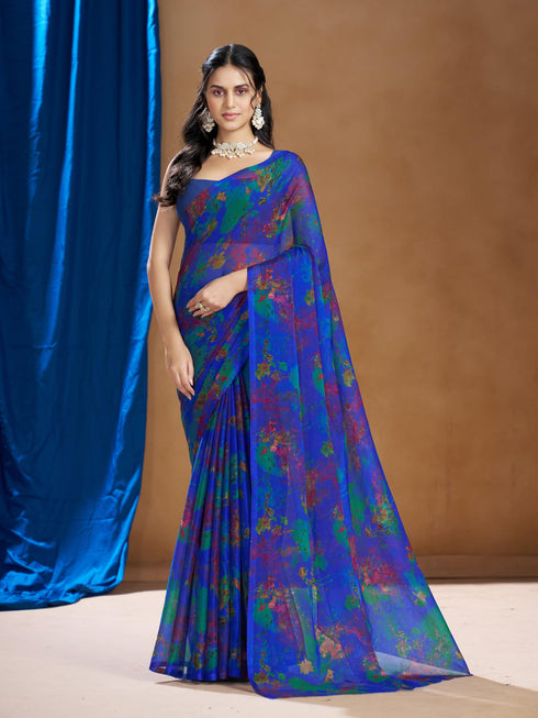 Vasthrlay Chiffon Floral Saree