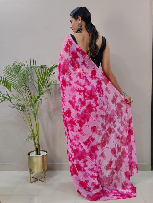 Vasthrlay Georgette Printed Unstitched Without Ethnic Wear