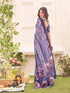 Vasthrlay Womens Printed Unstitched Sage Green Saree