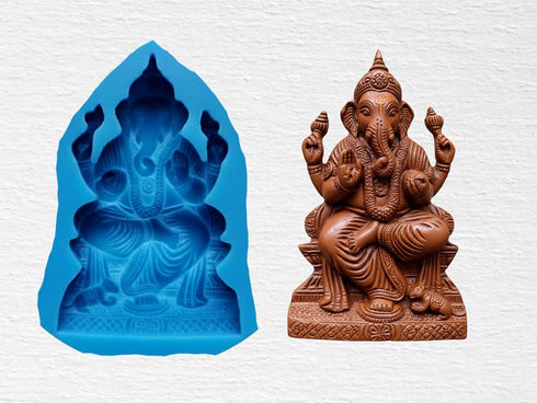 Claysphere Anugraha Ganesha Wall Plaque Silicone Mould (Medium)