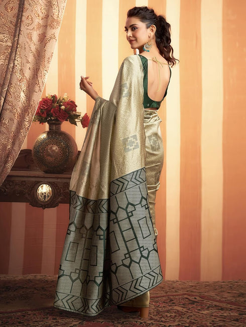 Vasthrlay Banarasi Jacquard Unstitched 3697s120n Teal