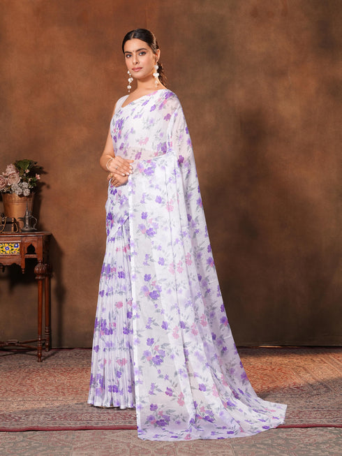 Vasthrlay Chiffon Floral Saree